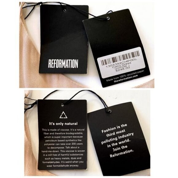 Reformation Cabo Midi Wrap Dress in Champagne Size L, NWT - Picture 8 of 11